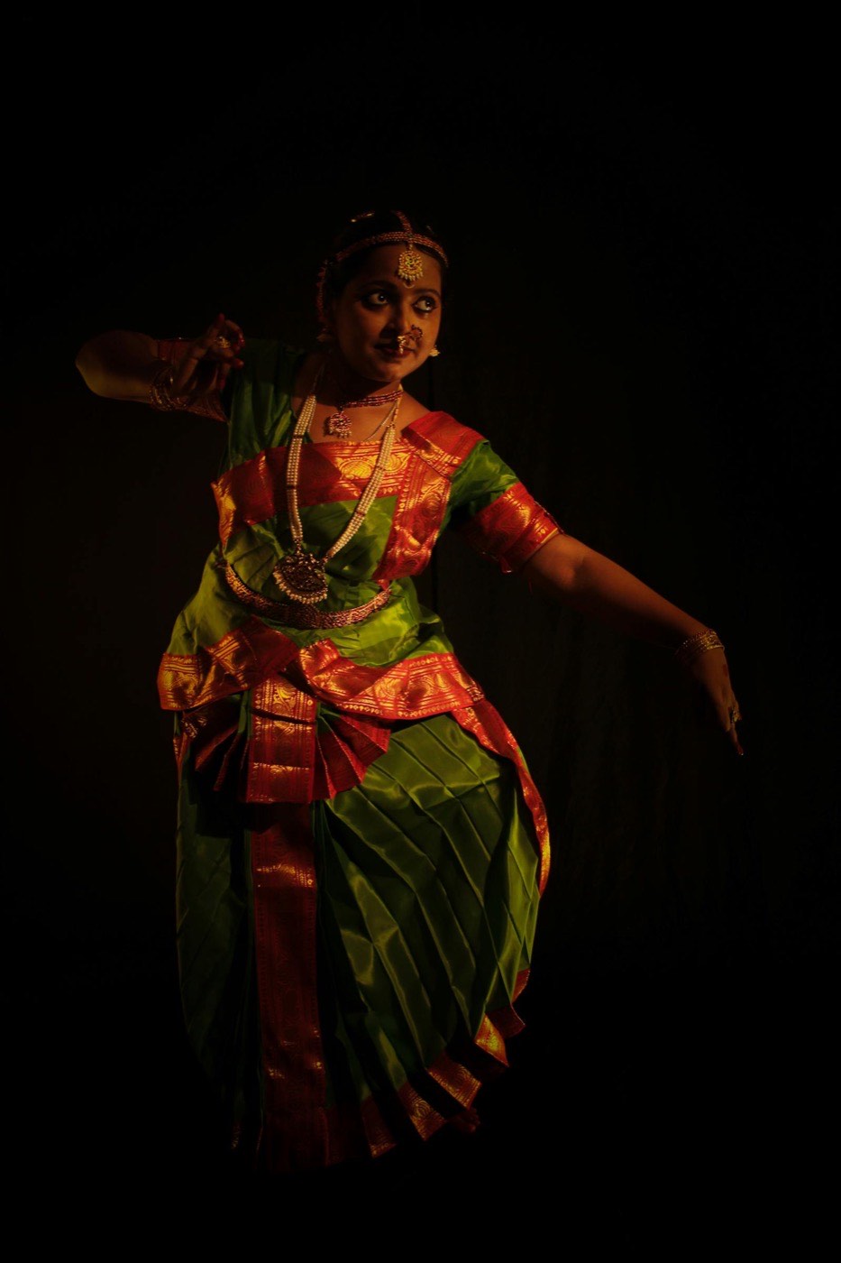 Kuchipudi-inspired stage performance moment
